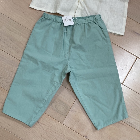 Bonpoint boys white linen dress shirt & cotton pants - Picture 2 of 16